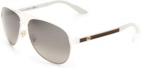 Gucci GG2898/S Sunglasses - 0OSI White (U5 Green Grey Lens) - 58mm Gucci GG2898/S Sunglasses - 0OSI White (U5 Green Grey Lens) - 58mm