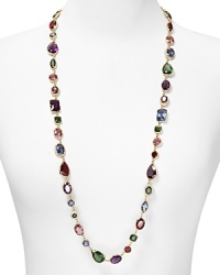 This bright, multi-stone Lauren Ralph Lauren necklace is an instant pop of color to your outfit. Pair this long 32 piece with shorter necklaces for a lovely, layered look. This bright, multi-stone Lauren Ralph Lauren necklace is an instant pop of color to your outfit. Pair this long 32 piece with shorter necklaces for a lovely, layered look.