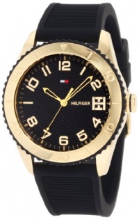 Tommy Hilfiger Women's 1781120 Sport Gold Toned Black Silicon Watch Tommy Hilfiger Women's 1781120 Sport Gold Toned Black Silicon Watch