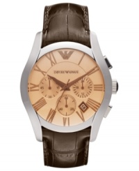 Drops of amber make this Emporio Armani timepiece an eye-catching accessory. Drops of amber make this Emporio Armani timepiece an eye-catching accessory.