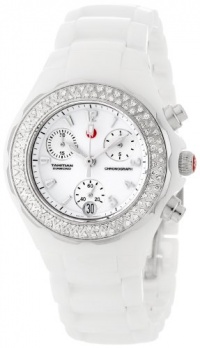 Michele Women's MWW12A000001 Ceramic Analog Textured White Enamel and Diamonds Watch Michele Women's MWW12A000001 Ceramic Analog Textured White Enamel and Diamonds Watch