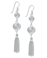 Special spirals combine with tassels for a stylish effect in these drop earrings from Giani Bernini. Set in sterling silver. Approximate drop: 2-3/4 inches. Special spirals combine with tassels for a stylish effect in these drop earrings from Giani Bernini. Set in sterling silver. Approximate drop: 2-3/4 inches.