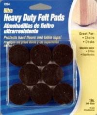 Waxman 7284 Self-Stick Round Felt Pads, Brown, 1-Inch Waxman 7284 Self-Stick Round Felt Pads, Brown, 1-Inch