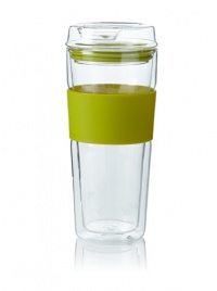 Takeya - Takeya Double Wall Glass Tea/Coffee Tumbler Green, 1 bottle Takeya - Takeya Double Wall Glass Tea/Coffee Tumbler Green, 1 bottle