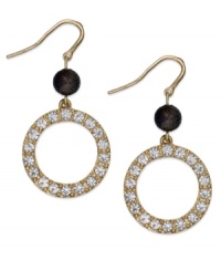 Circles sparkle in this pair of drop earrings from Alfani. Crafted from gold-tone mixed metal, the earrings are adorned with beads and glass crystal accents for a lustrous effect. Approximate drop: 2 inches. Circles sparkle in this pair of drop earrings from Alfani. Crafted from gold-tone mixed metal, the earrings are adorned with beads and glass crystal accents for a lustrous effect. Approximate drop: 2 inches.