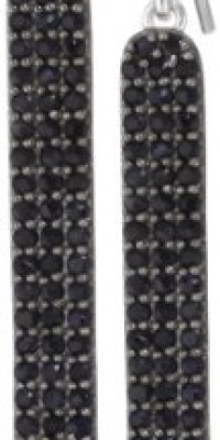 Elizabeth and James Saddle Collection Black Sapphire Sterling Silver Saddle Drop Earrings Elizabeth and James Saddle Collection Black Sapphire Sterling Silver Saddle Drop Earrings