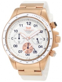 Vestal Unisex ZR2CS04 ZR-2 Rubber Rosegold White Chronograph Watch Vestal Unisex ZR2CS04 ZR-2 Rubber Rosegold White Chronograph Watch