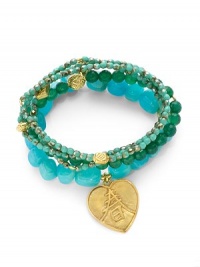 THE LOOKSet of five beaded braceletsHeart charmChalcedony, onyx and turquoise stones22k goldplated vermeil sterling silver charm accentsElastic pull-on styleTHE MEASUREMENTWidth, about 2.5ORIGINMade in USA of imported materials THE LOOKSet of five beaded braceletsHeart charmChalcedony, onyx and turquoise stones22k goldplated vermeil sterling silver charm accentsElastic pull-on styleTHE MEASUREMENTWidth, about 2.5ORIGINMade in USA of imported materials