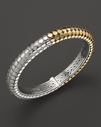 John Hardy Dot 18K Gold and Sterling Silver Slim Round Hinge Bangle John Hardy Dot 18K Gold and Sterling Silver Slim Round Hinge Bangle