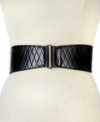 Keep your look polished and pulled together with this stretch belt from Style&co. Decorated in an elegant quilted pattern with antiqued silver-tone buckle, it will make any outfit instantly eye-catching. Keep your look polished and pulled together with this stretch belt from Style&co. Decorated in an elegant quilted pattern with antiqued silver-tone buckle, it will make any outfit instantly eye-catching.