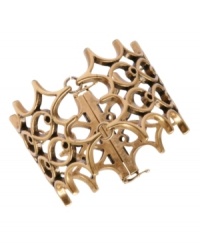 Open to the idea of something different? Lucky Brand's openwork bracelet, crafted from gold tone mixed metal, gives you a stylish option for accessorizing. Approximate length: 7 inches. Open to the idea of something different? Lucky Brand's openwork bracelet, crafted from gold tone mixed metal, gives you a stylish option for accessorizing. Approximate length: 7 inches.