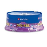 Verbatim 96542 8.5 GB 8x-10x Double Layer Recordable Disc DVD+R DL - 30-Disc Spindle Verbatim 96542 8.5 GB 8x-10x Double Layer Recordable Disc DVD+R DL - 30-Disc Spindle