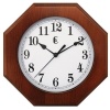 Geneva 9.5 by 9.5 Octagonal Wood Wall Clock