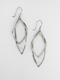 From the Wicked Collection. A thin and elegant style in blackened sterling silver with a subtle, faceted design and sparkling diamond accents. Blackened sterling silverDiamonds, .34 tcwDiameter, about 2.75Hook backImported From the Wicked Collection. A thin and elegant style in blackened sterling silver with a subtle, faceted design and sparkling diamond accents. Blackened sterling silverDiamonds, .34 tcwDiameter, about 2.75Hook backImported
