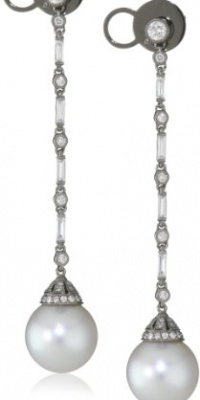 TARA Pearls White South Sea 10x11mm Black Rhodium Pearl Earrings TARA Pearls White South Sea 10x11mm Black Rhodium Pearl Earrings