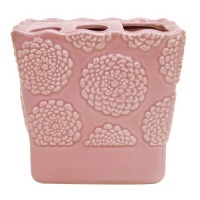 Allure Home Creations Stella Pink Ceramic Toothbrush Holder Allure Home Creations Stella Pink Ceramic Toothbrush Holder