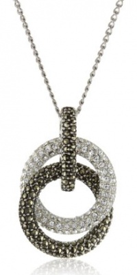 Judith Jack Sterling Silver Marcasite and Crystal Pave Knot Pendant Necklace, 16 Judith Jack Sterling Silver Marcasite and Crystal Pave Knot Pendant Necklace, 16