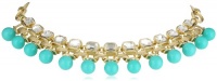Anne Klein Sorbet Gold-Tone Turquoise Crystal Drama Frontal Necklace Anne Klein Sorbet Gold-Tone Turquoise Crystal Drama Frontal Necklace