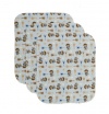 Carter's 3 Count Keep Me Dry Flannel Lap Pads, Monkey Rock Star