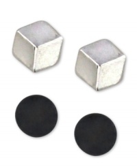 Shape up your look. This cute stud earring set from BCBGeneration features cube and circle designs. Set in silver tone and hematite tone mixed metal. Approximate diameter: 1/4 inch. Shape up your look. This cute stud earring set from BCBGeneration features cube and circle designs. Set in silver tone and hematite tone mixed metal. Approximate diameter: 1/4 inch.