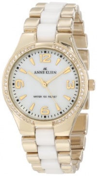 Anne Klein Women's 109118WTGB Swarovski Crystal Accented Gold-Tone Ceramic Dress Watch Anne Klein Women's 109118WTGB Swarovski Crystal Accented Gold-Tone Ceramic Dress Watch