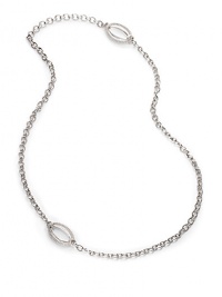 THE LOOKOver-sized link details Rhodium-plated sterling silver settingTHE MEASUREMENTLength, about 42ORIGINImported THE LOOKOver-sized link details Rhodium-plated sterling silver settingTHE MEASUREMENTLength, about 42ORIGINImported