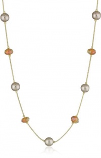 Anne Klein Vineyard Gold-Tone White Pearl Illusion Necklace Anne Klein Vineyard Gold-Tone White Pearl Illusion Necklace