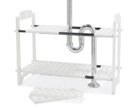 Madesmart 17-1/4 by 11 by 18-1/4 to 32-Inch Expandable Under sink Shelf Organizer Madesmart 17-1/4 by 11 by 18-1/4 to 32-Inch Expandable Under sink Shelf Organizer