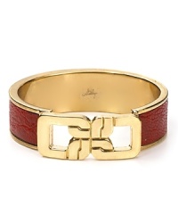 Milly's signature link design lends chic style to this luxe leather bangle. Milly's signature link design lends chic style to this luxe leather bangle.