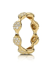 Perfect for stacking and stunning on its own, PANDORA's octa pod ring sparkles with pavé diamonds in 18K gold. Perfect for stacking and stunning on its own, PANDORA's octa pod ring sparkles with pavé diamonds in 18K gold.