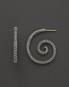 Lagos Sterling Silver Caviar Swirl Large Hoop Earrings