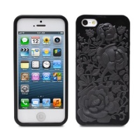 Avyden DURA Series TPU Case for Apple iPhone 5 - Black 3D Rose Avyden DURA Series TPU Case for Apple iPhone 5 - Black 3D Rose