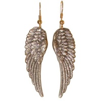 1 7/8 Angel Wings Earrings, Quality Made in USA!, in Antique Brass 1 7/8 Angel Wings Earrings, Quality Made in USA!, in Antique Brass