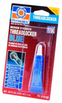 Permatex 24200 Medium Strength Threadlocker Blue, 6 ml Permatex 24200 Medium Strength Threadlocker Blue, 6 ml