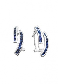 Effy Jewlery Sterling Silver Blue Sapphire Earrings, 2.05 TCW Effy Jewlery Sterling Silver Blue Sapphire Earrings, 2.05 TCW