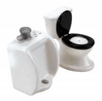 Big Mouth Toys Toilet and Urinal Novelty Salt and Pepper Shaker Set Big Mouth Toys Toilet and Urinal Novelty Salt and Pepper Shaker Set