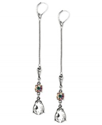 Sophisticated drops for a little length. These earrings from RACHEL Rachel Roy showcase shimmering glass and crystal accents. Crafted in silver tone mixed metal. Approximate drop: 3-3/4 inches. Approximate diameter: 1/2 inch. Sophisticated drops for a little length. These earrings from RACHEL Rachel Roy showcase shimmering glass and crystal accents. Crafted in silver tone mixed metal. Approximate drop: 3-3/4 inches. Approximate diameter: 1/2 inch.
