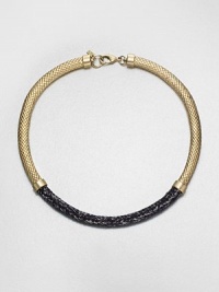 A statement piece in casted rope with a contrasting braided rope accent. Braided ropeBrass-plated metalLength, about 16.5Lobster clasp closureMade in USA