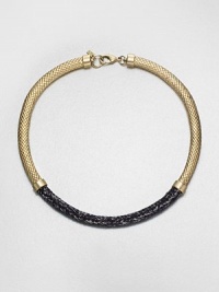 A statement piece in casted rope with a contrasting braided rope accent. Braided ropeBrass-plated metalLength, about 16.5Lobster clasp closureMade in USA A statement piece in casted rope with a contrasting braided rope accent. Braided ropeBrass-plated metalLength, about 16.5Lobster clasp closureMade in USA