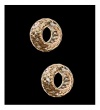 CZ Champagne Rondelle Beads Fit European Bracelet Lab 5.5mm Hole 12mm (Qty=2)