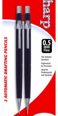 Pentel Sharp Automatic Pencil, 0.5mm, Black Barrels, 2 Pack (P205BP2-K6) Pentel Sharp Automatic Pencil, 0.5mm, Black Barrels, 2 Pack (P205BP2-K6)
