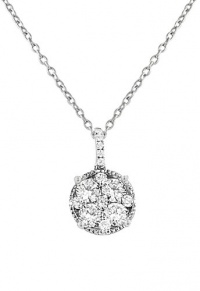 Effy Jewlery 14K White Gold Diamond Round Pendant, .25 TCW Effy Jewlery 14K White Gold Diamond Round Pendant, .25 TCW