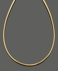 You'll love this svelte and shiny necklace in 14k gold. Approximate length: 18 inches. You'll love this svelte and shiny necklace in 14k gold. Approximate length: 18 inches.
