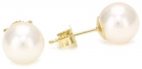 TARA Pearls 8mm Cultured Pearl Yellow Gold Stud Earrings TARA Pearls 8mm Cultured Pearl Yellow Gold Stud Earrings