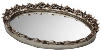 Taymor Antique Oval Mirror Trays, Silver Taymor Antique Oval Mirror Trays, Silver