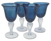 Artland Iris Goblet, 14-Ounce, Slate Blue, Set of 4 Artland Iris Goblet, 14-Ounce, Slate Blue, Set of 4