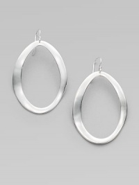 From the Scultura Collection. Sleek, wavy, open ovals in sleek sterling silver. Sterling silverDrop, about 2¼Hook backImported From the Scultura Collection. Sleek, wavy, open ovals in sleek sterling silver. Sterling silverDrop, about 2¼Hook backImported
