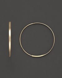A graceful hoop with invisible closure to create a perfectly elegant orb to complement your most refined ensembles. Designed by Lana. A graceful hoop with invisible closure to create a perfectly elegant orb to complement your most refined ensembles. Designed by Lana.