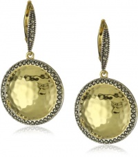 Judith Jack Gold Reef Gold-Plated Sterling Silver Marcasite Pave Disc Drop Earrings Judith Jack Gold Reef Gold-Plated Sterling Silver Marcasite Pave Disc Drop Earrings