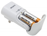 Sony BCG-34HTD2K Compact Battery Charger with 2 AA Cycle Energy Ni-MH Rechargeable Batteries Sony BCG-34HTD2K Compact Battery Charger with 2 AA Cycle Energy Ni-MH Rechargeable Batteries